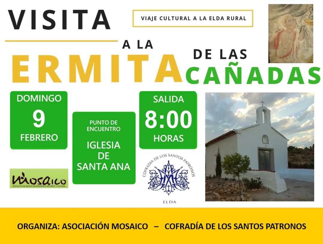 La Asociación Mosaico y la Cofradía de los Santos Patronos organizan una visita cultural a la Ermita de las Cañadas La Asociación Mosaico y la Cofradía de los Santos Patronos organizan una visita cultural a la Ermita de las Cañadas