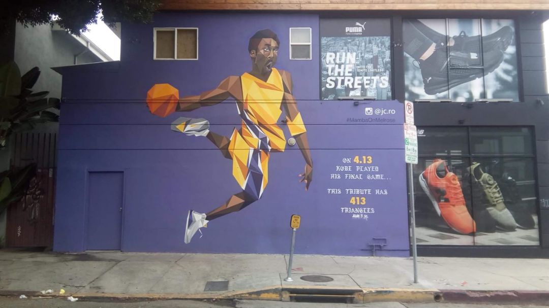 Mural dedicado a Kobe Bryant en una calle de Los Ángeles Mural dedicado a Kobe Bryant en una calle de Los Ángeles