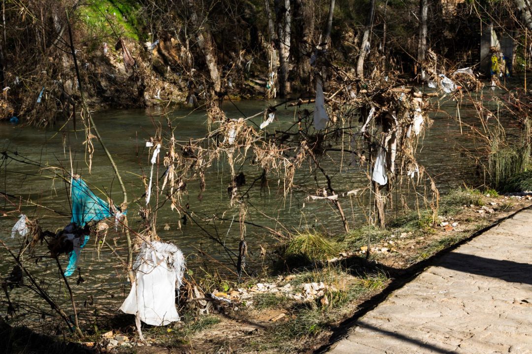 Aspecto que presentaban las riberas del río Júcar tras el temporal del mes de diciembre Aspecto que presentaban las riberas del río Júcar tras el temporal del mes de diciembre