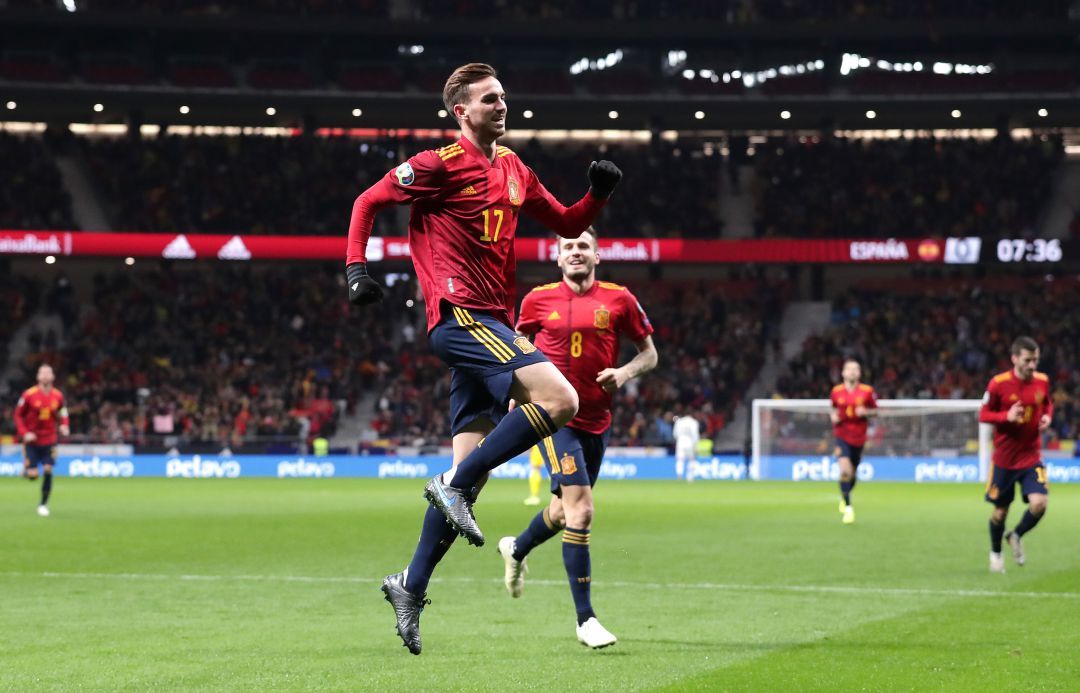 Fabián Ruiz celebra un gol con España Fabián Ruiz celebra un gol con España