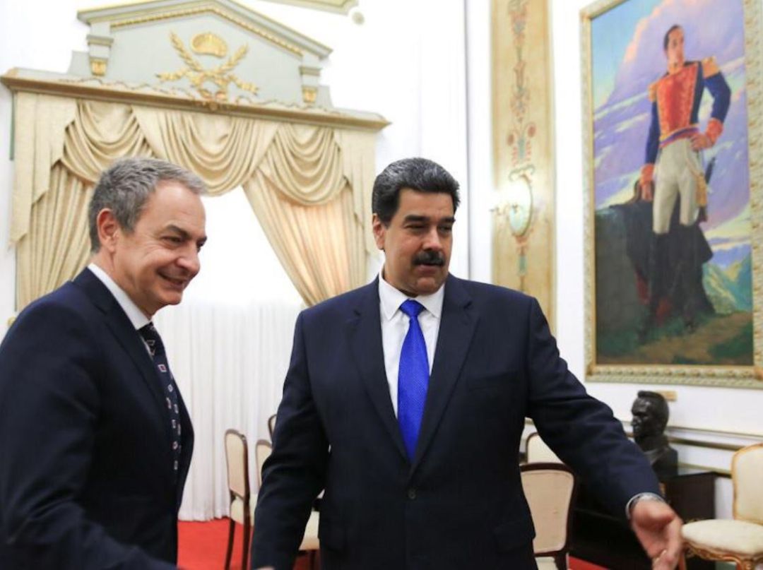 El presidente venezolano, Nicolás Maduro, y el expresidente del Gobierno español José Luis Rodríguez Zapatero El presidente venezolano, Nicolás Maduro, y el expresidente del Gobierno español José Luis Rodríguez Zapatero