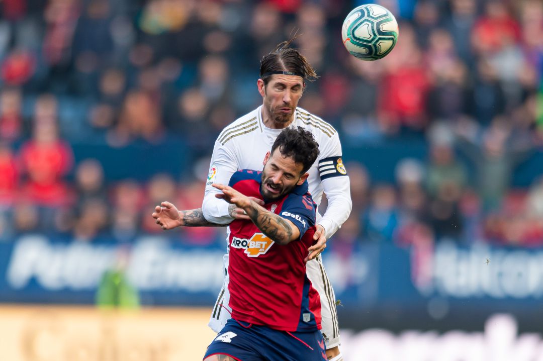 Sergio Ramos y Rubén García durante el encuentro Sergio Ramos y Rubén García durante el encuentro