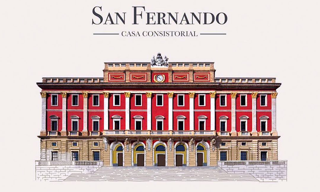Lámina con la fachada del Ayuntamiento Lámina con la fachada del Ayuntamiento