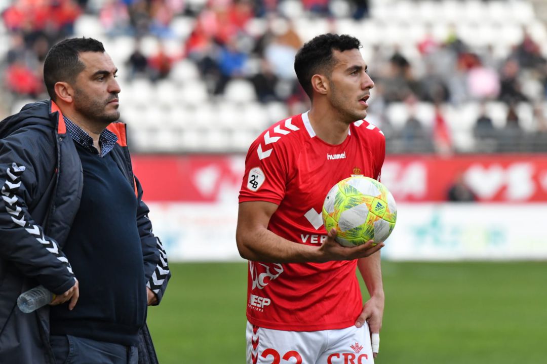 Adrián Hernández y Álvaro Rodríguez en un momento del partido contra el Talavera de la Reina Adrián Hernández y Álvaro Rodríguez en un momento del partido contra el Talavera de la Reina