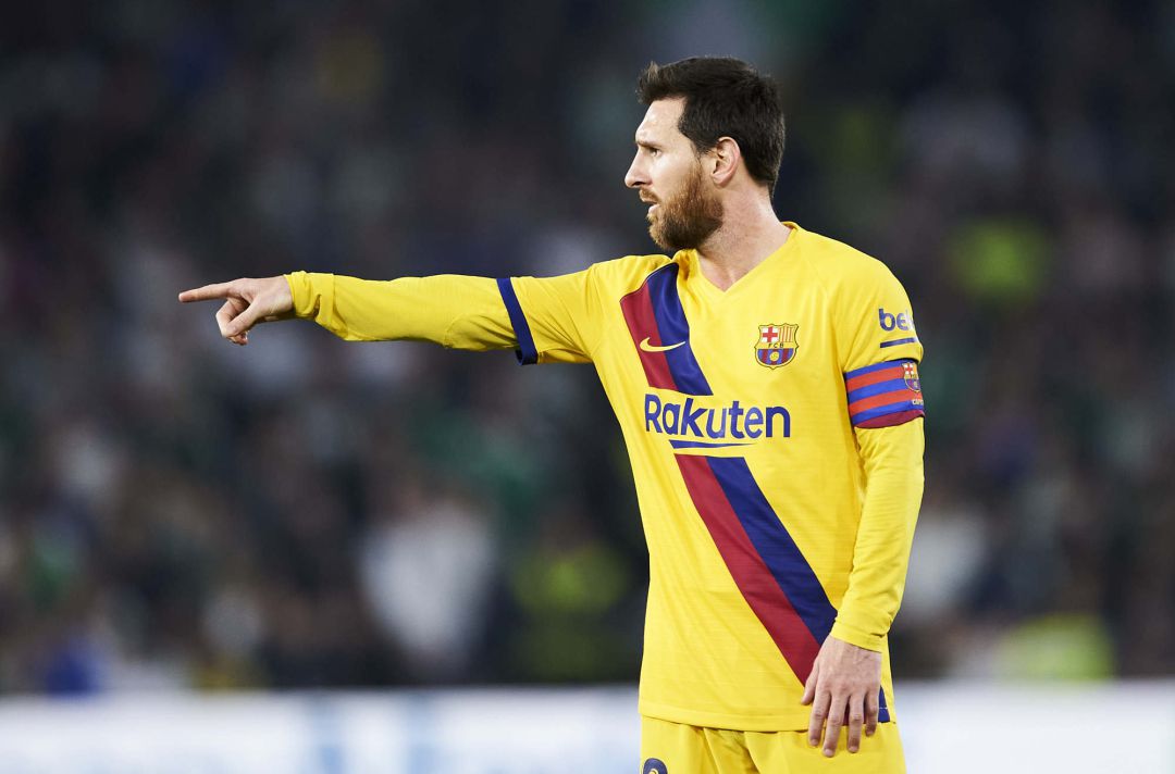 Leo Messi, en el Betis - Barcelona. Leo Messi, en el Betis - Barcelona.
