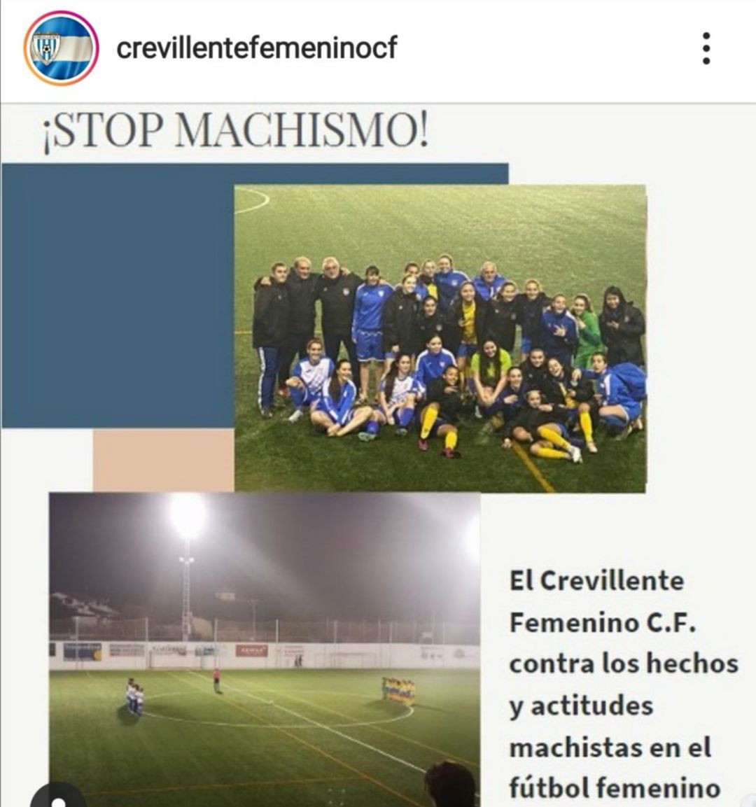 Denuncia del Crevillente en sus redes sociales Denuncia del Crevillente en sus redes sociales