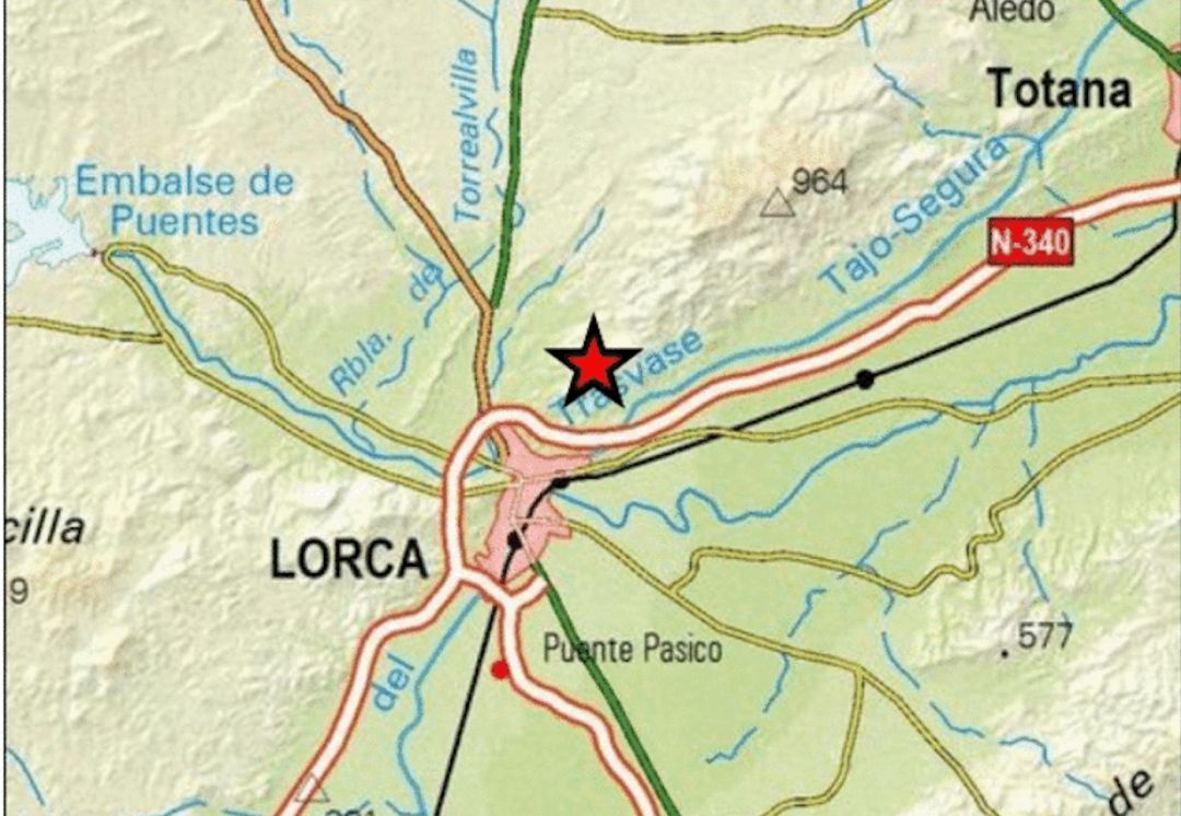 Movimiento sísmico de 2.3 grados de magnitud en Lorca Movimiento sísmico de 2.3 grados de magnitud en Lorca