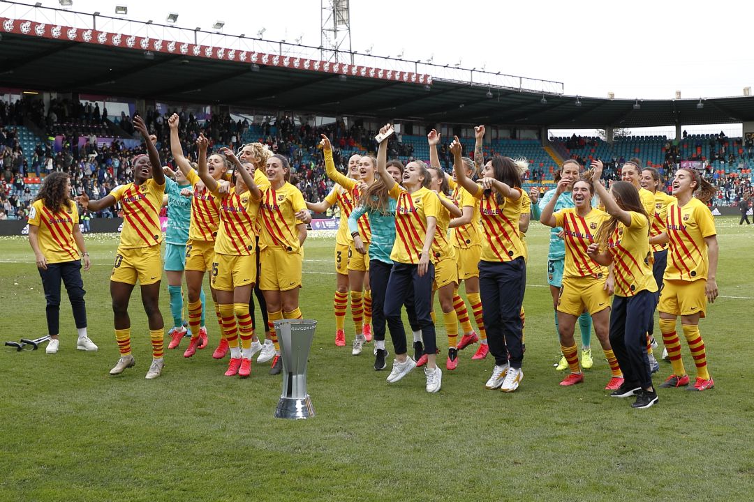 El FC Barcelona Femení celebra en el Helmántico el título El FC Barcelona Femení celebra en el Helmántico el título