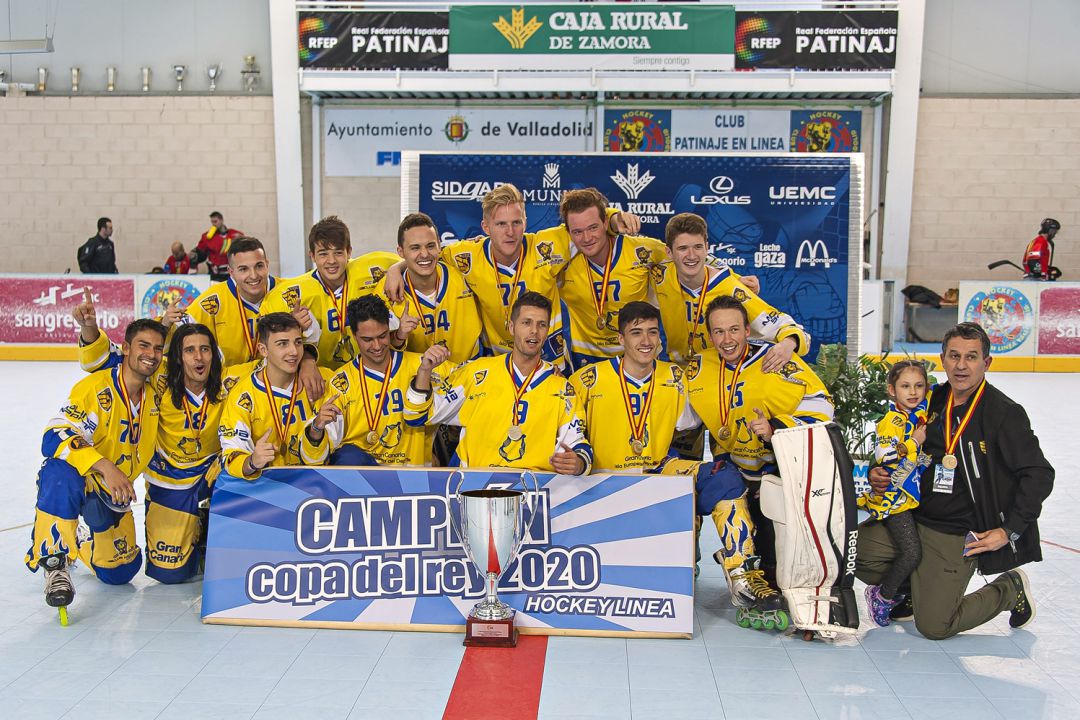 Celebración del equipo grancanario en Valladolid Celebración del equipo grancanario en Valladolid