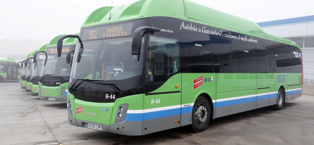 Las nuevos autobuses renuevan la flota con un combustible menos contaminante como el gas natural Las nuevos autobuses renuevan la flota con un combustible menos contaminante como el gas natural