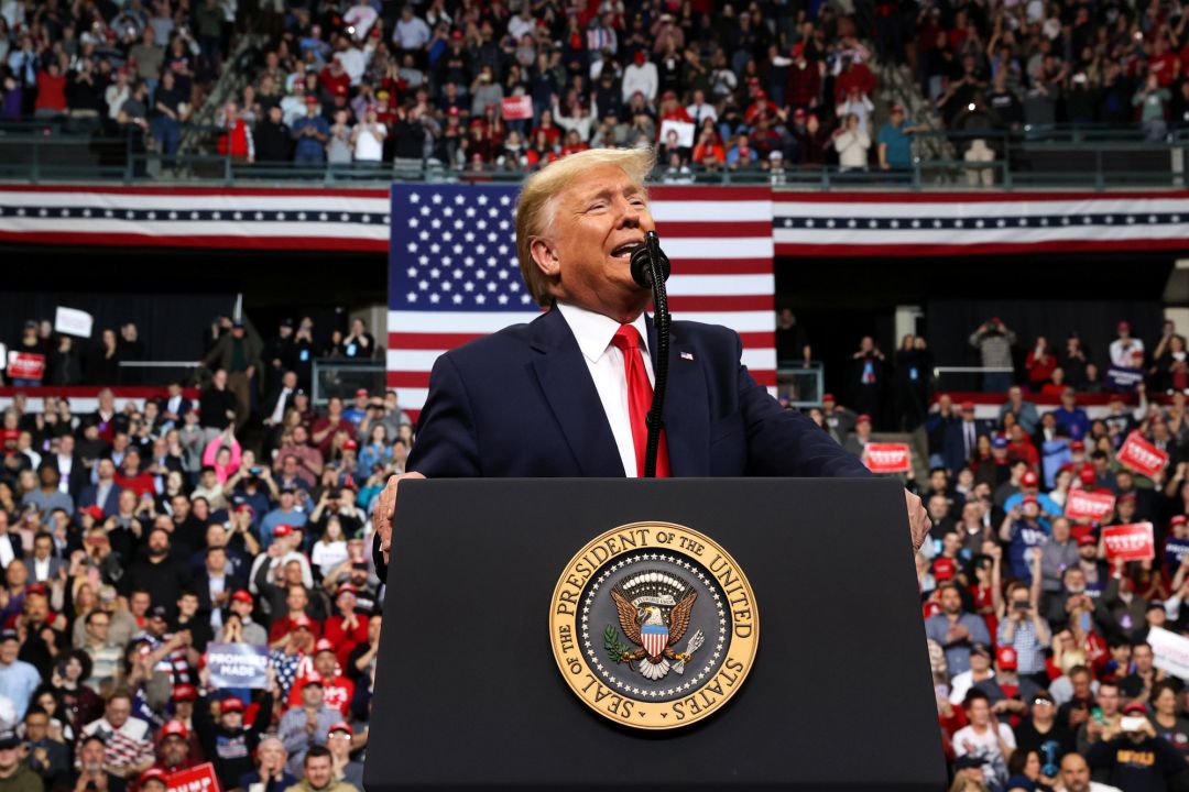 Donald Trump durante un acto presidencial Donald Trump durante un acto presidencial