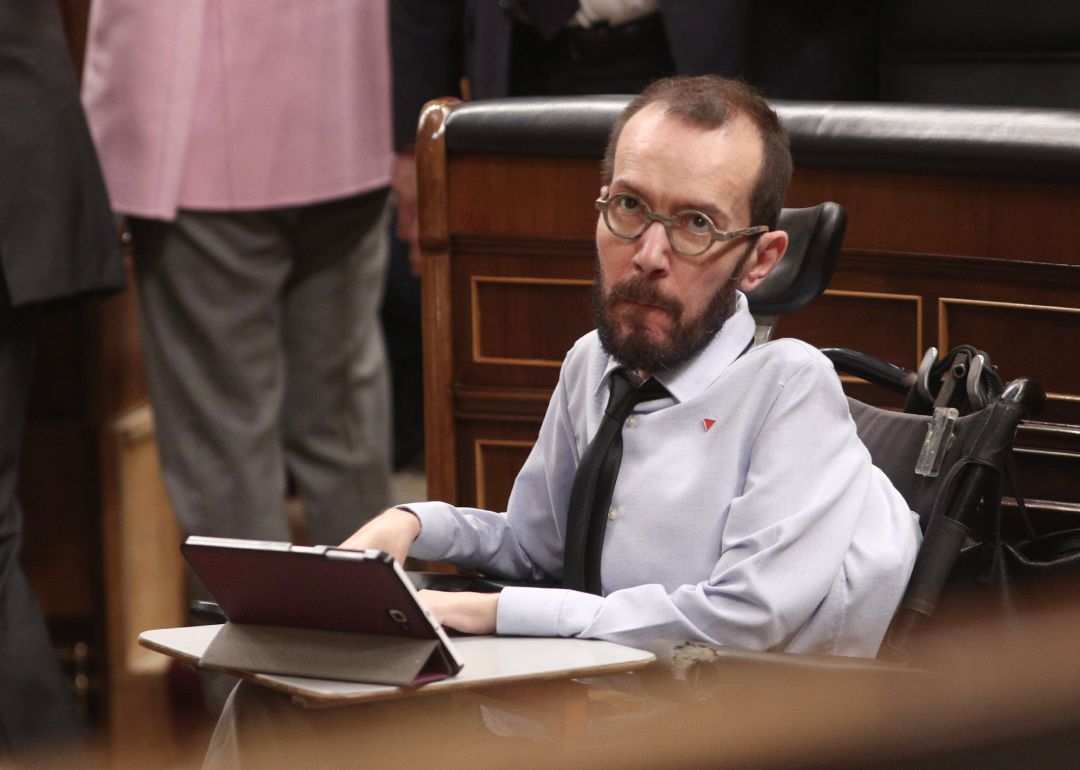 El portavoz de Unidas Podemos en el Congreso de los Diputados, Pablo Echenique, en el Pleno del Congreso El portavoz de Unidas Podemos en el Congreso de los Diputados, Pablo Echenique, en el Pleno del Congreso