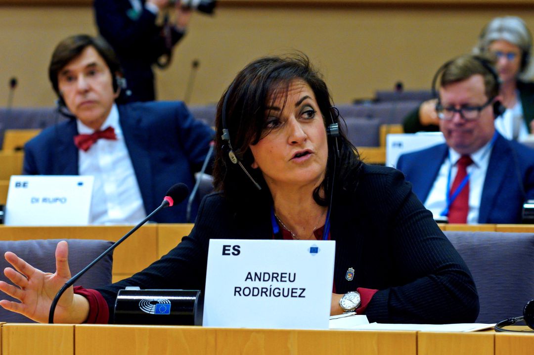 Concha Adreu en la sesión del Comité de las Regiones en Bruselas Concha Adreu en la sesión del Comité de las Regiones en Bruselas