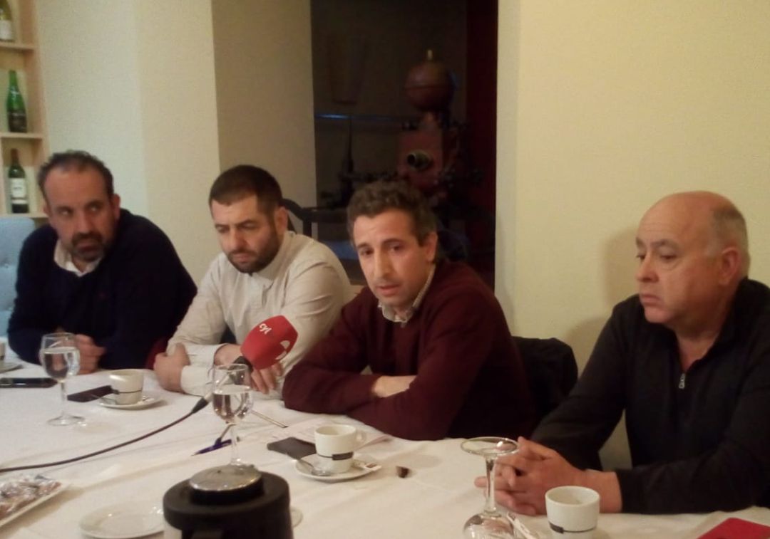 Miembros de la directiva de la Gimnástica Segoviana en el transcurso de la rueda de prensa Miembros de la directiva de la Gimnástica Segoviana en el transcurso de la rueda de prensa