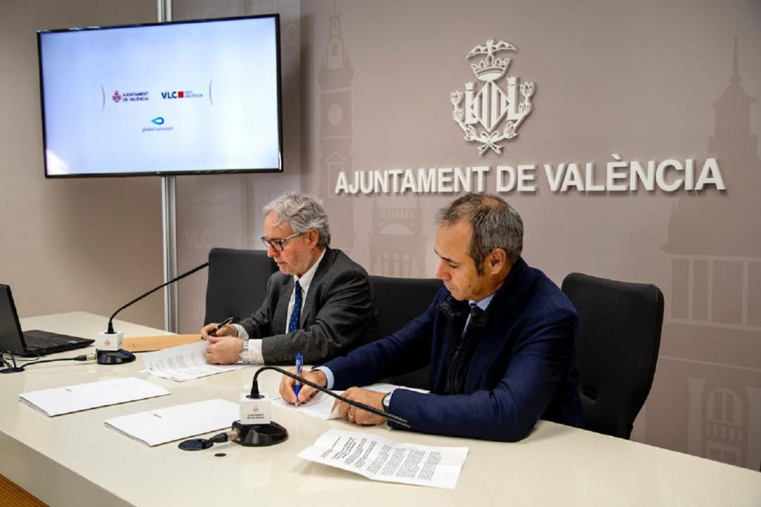 Emiliano García, concejal de Turismo de Ajuntament de València y Dionisio García Comín, CEO de Global Omnium Emiliano García, concejal de Turismo de Ajuntament de València y Dionisio García Comín, CEO de Global Omnium
