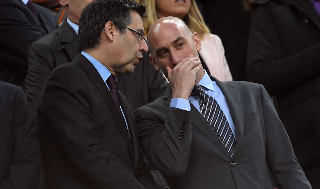 Josep Maria Bartomeu y Luis Rubiales. Josep Maria Bartomeu y Luis Rubiales.