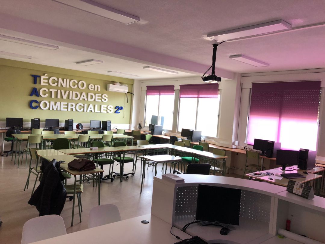 Una de las aulas del Centro Integrado de Formación Profesional de Medina del Campo Una de las aulas del Centro Integrado de Formación Profesional de Medina del Campo