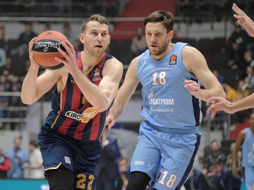 Nik Stauskas en un partido contra el Zenit. Nik Stauskas en un partido contra el Zenit.