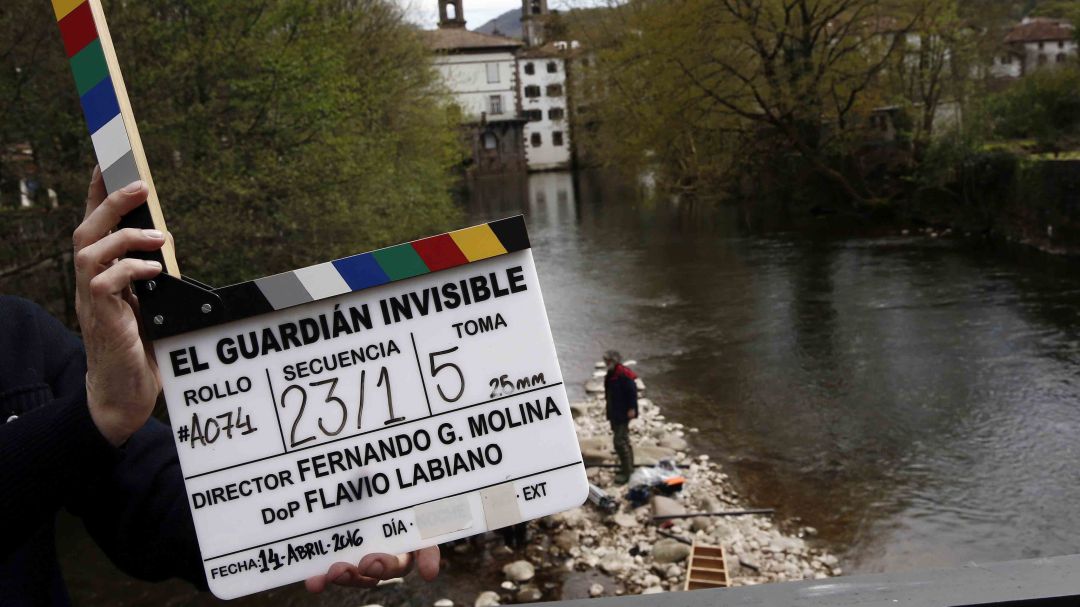 Momento de rodaje de El guardián invisible, la película de Fernando González Molina Momento de rodaje de El guardián invisible, la película de Fernando González Molina