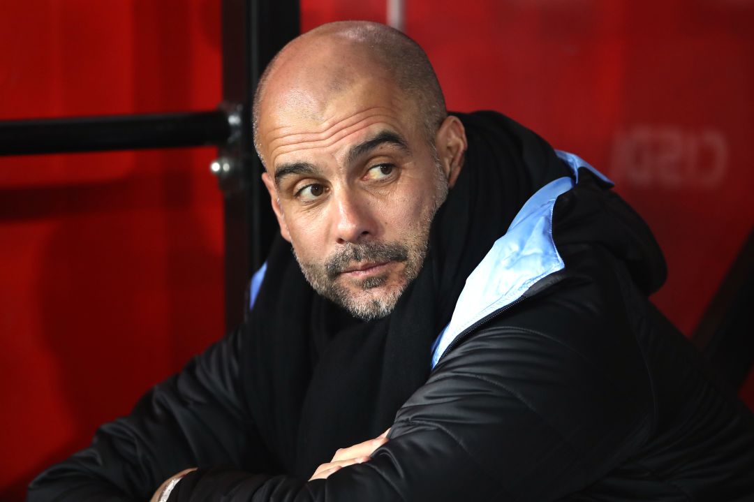 El técnico del City Pep Guardiola. El técnico del City Pep Guardiola.
