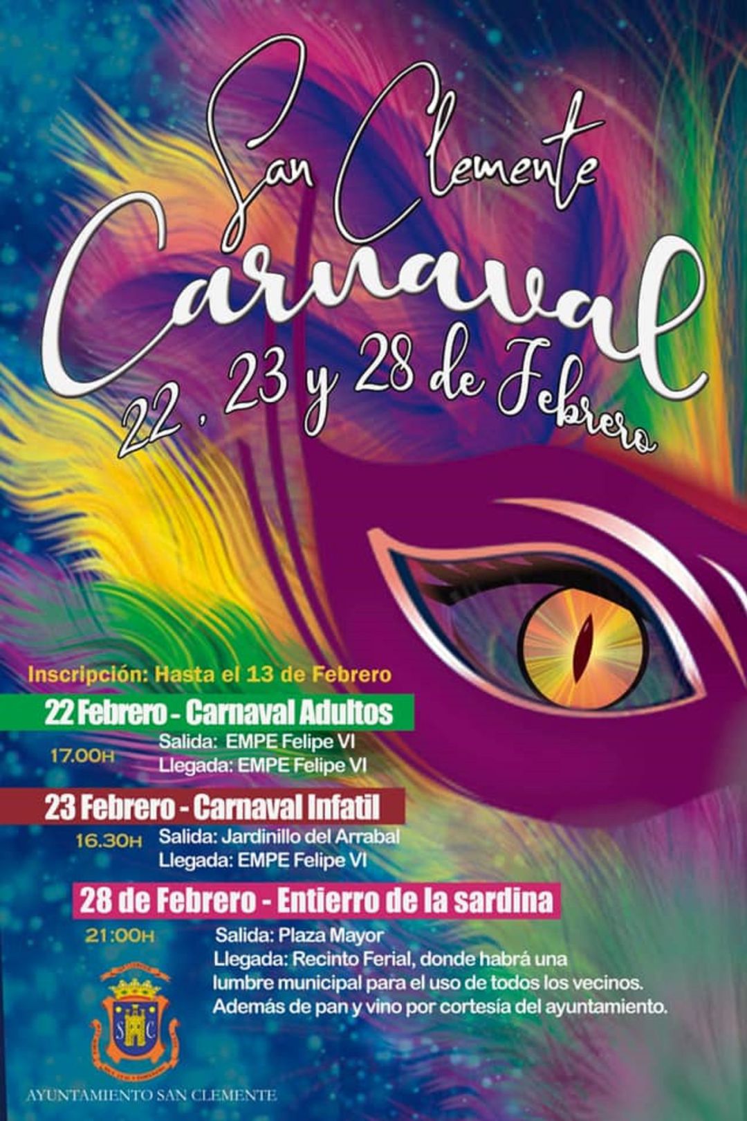 Cartel oficial del Carnaval de San Clemente 2020 Cartel oficial del Carnaval de San Clemente 2020