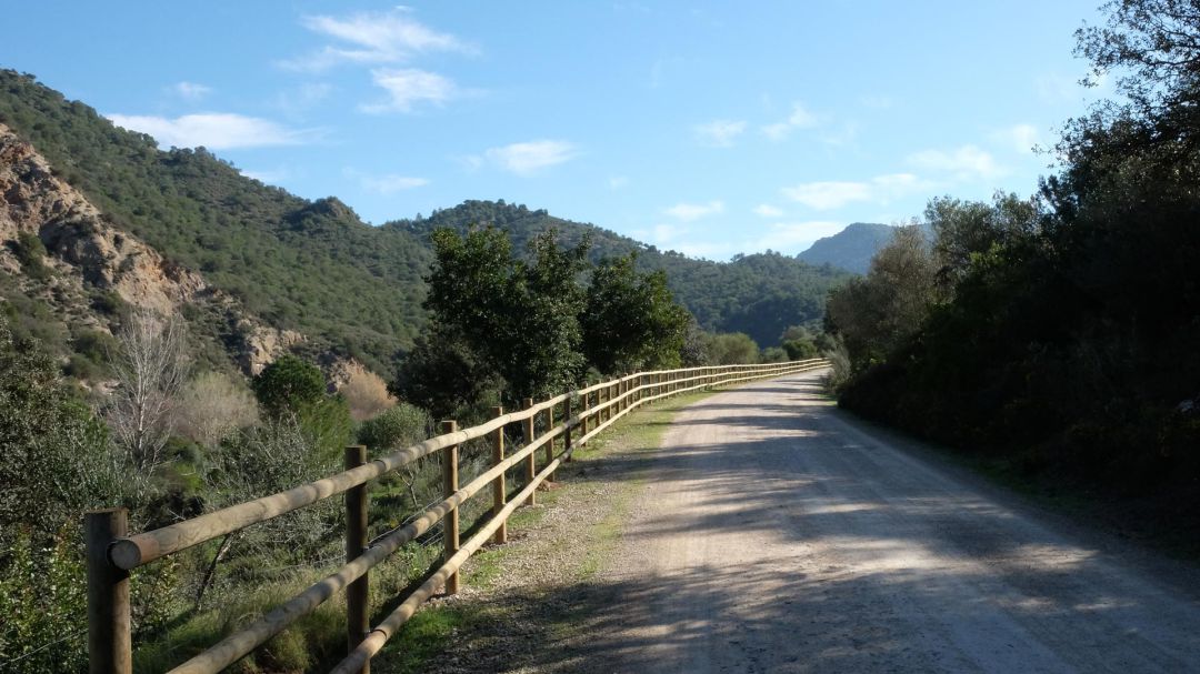 Uno de los trayectos de la vía verde de la Sierra de Cádiz Uno de los trayectos de la vía verde de la Sierra de Cádiz