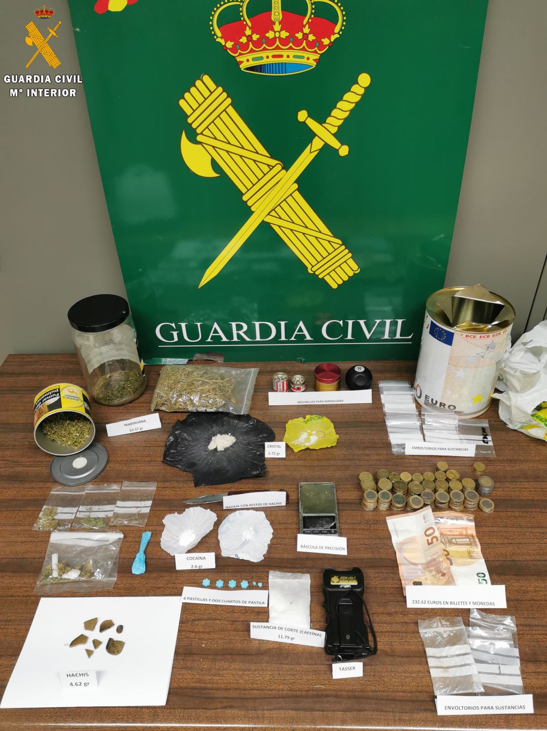 La Guardia Civil detiene a tres personas por delitos contra la salud pública por tráfico de drogas La Guardia Civil detiene a tres personas por delitos contra la salud pública por tráfico de drogas