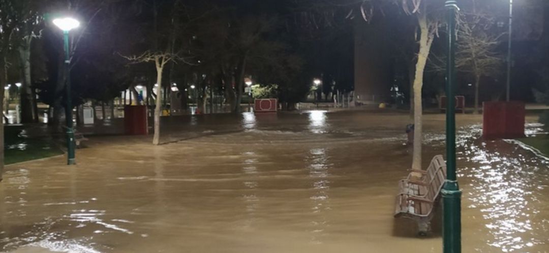 Imagen del parque, este jueves por la noche Imagen del parque, este jueves por la noche