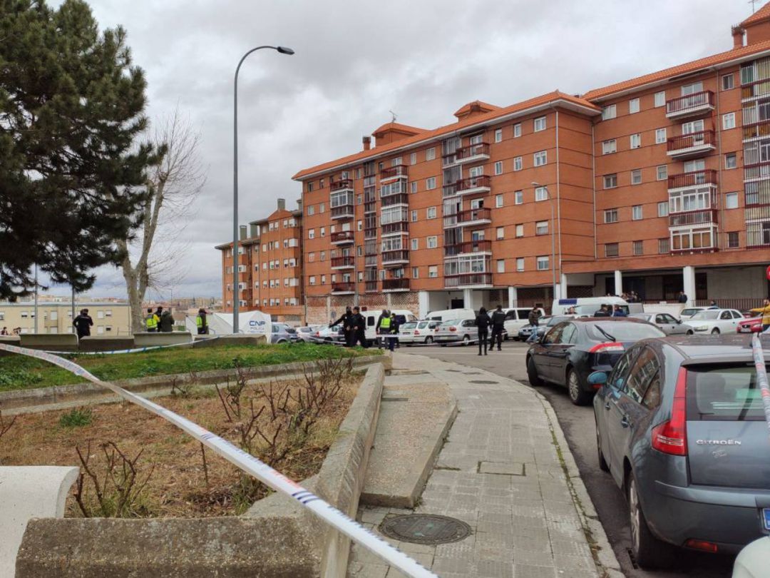 Calle Maestro Soler de Salamanca, minutos después del crimen Calle Maestro Soler de Salamanca, minutos después del crimen
