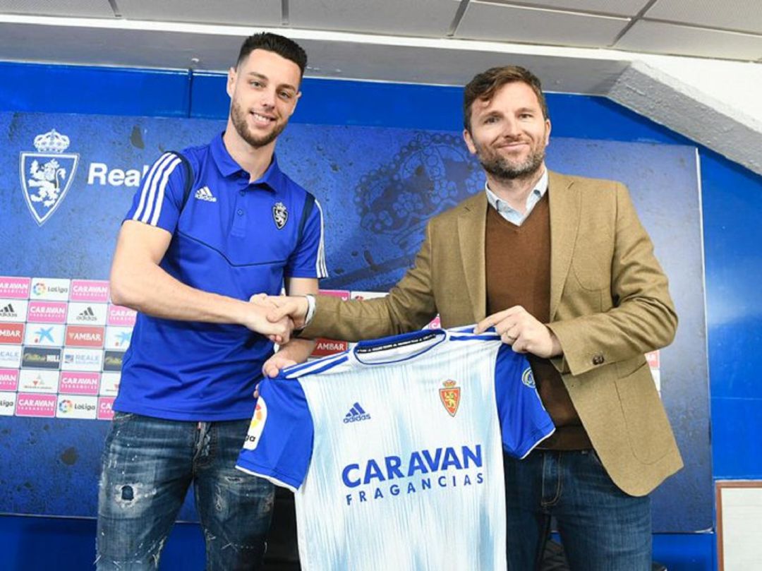 Burgui en su presentación oficial. Burgui en su presentación oficial.