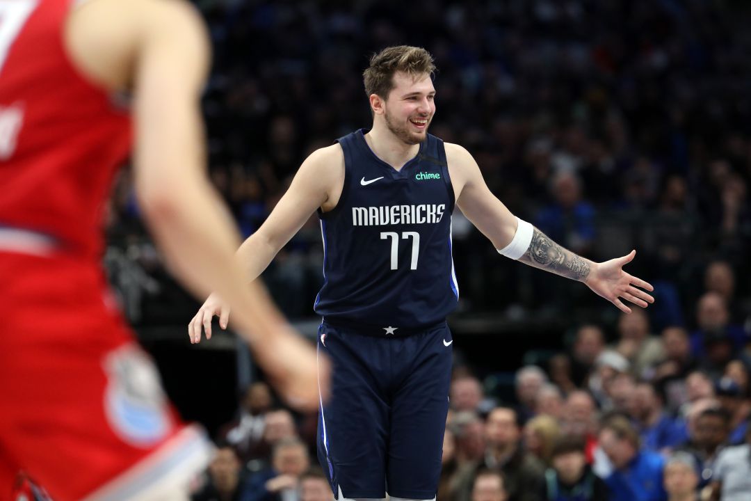 Doncic, durante el partido contra los Sacramento Kings. Doncic, durante el partido contra los Sacramento Kings.