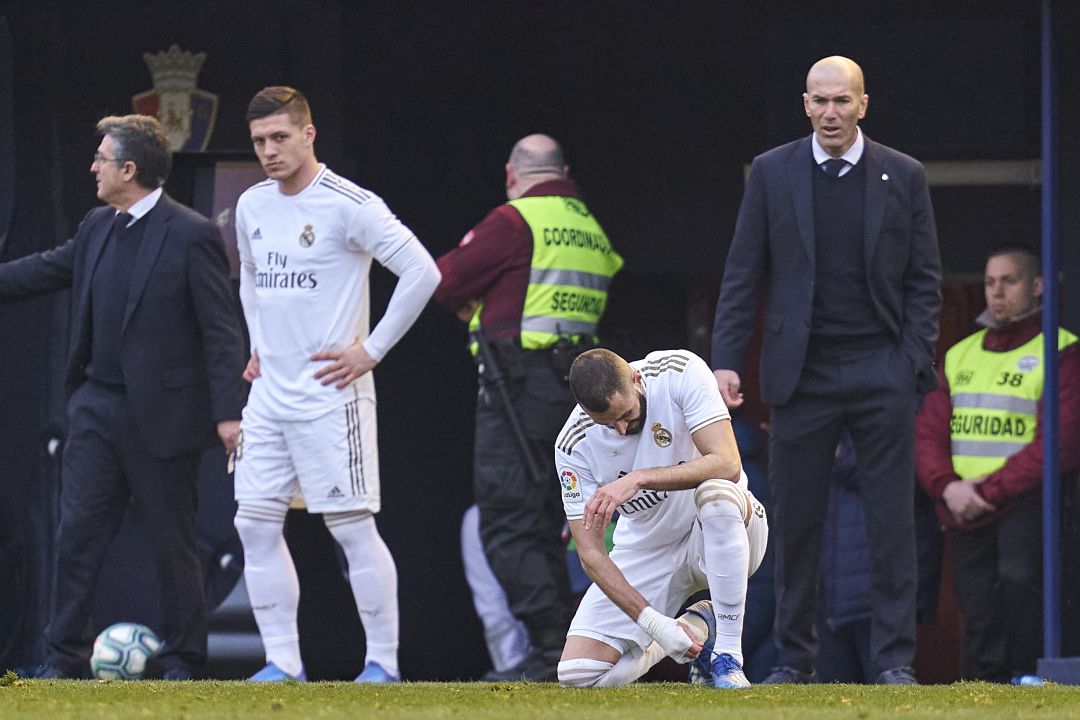 Zidane, durante el partido contra Osasuna. Zidane, durante el partido contra Osasuna.