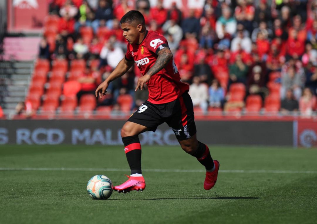"Cucho" Hernández, autor del gol del Real Mallorca. "Cucho" Hernández, autor del gol del Real Mallorca.