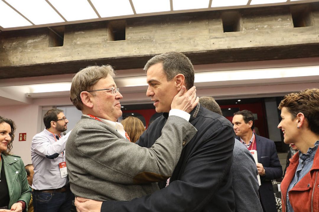 Saludo en el Comité Federal del PSOE en Madrid del presidente del Gobierno y secretario general del PSOE, Pedro Sánchez, y el president de la Generalitat y secretario general del PSPV-PSOE, Ximo Puig Saludo en el Comité Federal del PSOE en Madrid del presidente del Gobierno y secretario general del PSOE, Pedro Sánchez, y el president de la Generalitat y secretario general del PSPV-PSOE, Ximo Puig