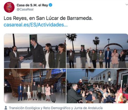 El tuit borrado por la cuenta de Casa Real. El tuit borrado por la cuenta de Casa Real.