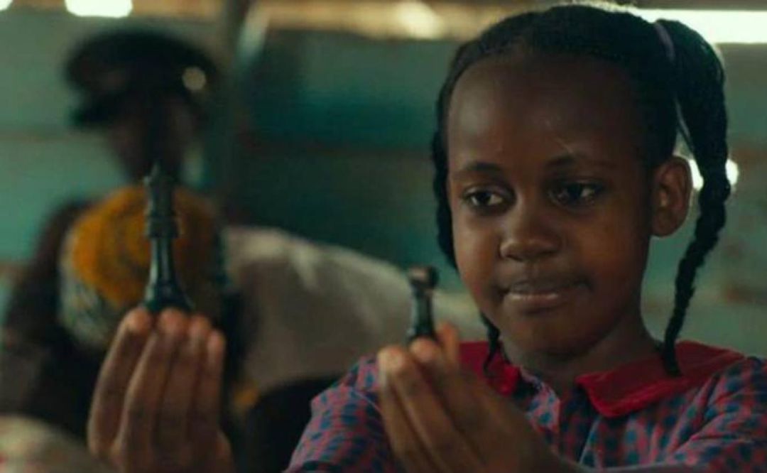 Nikita Walingwa durante la película 'La reina de Katwe' Nikita Walingwa durante la película 'La reina de Katwe'
