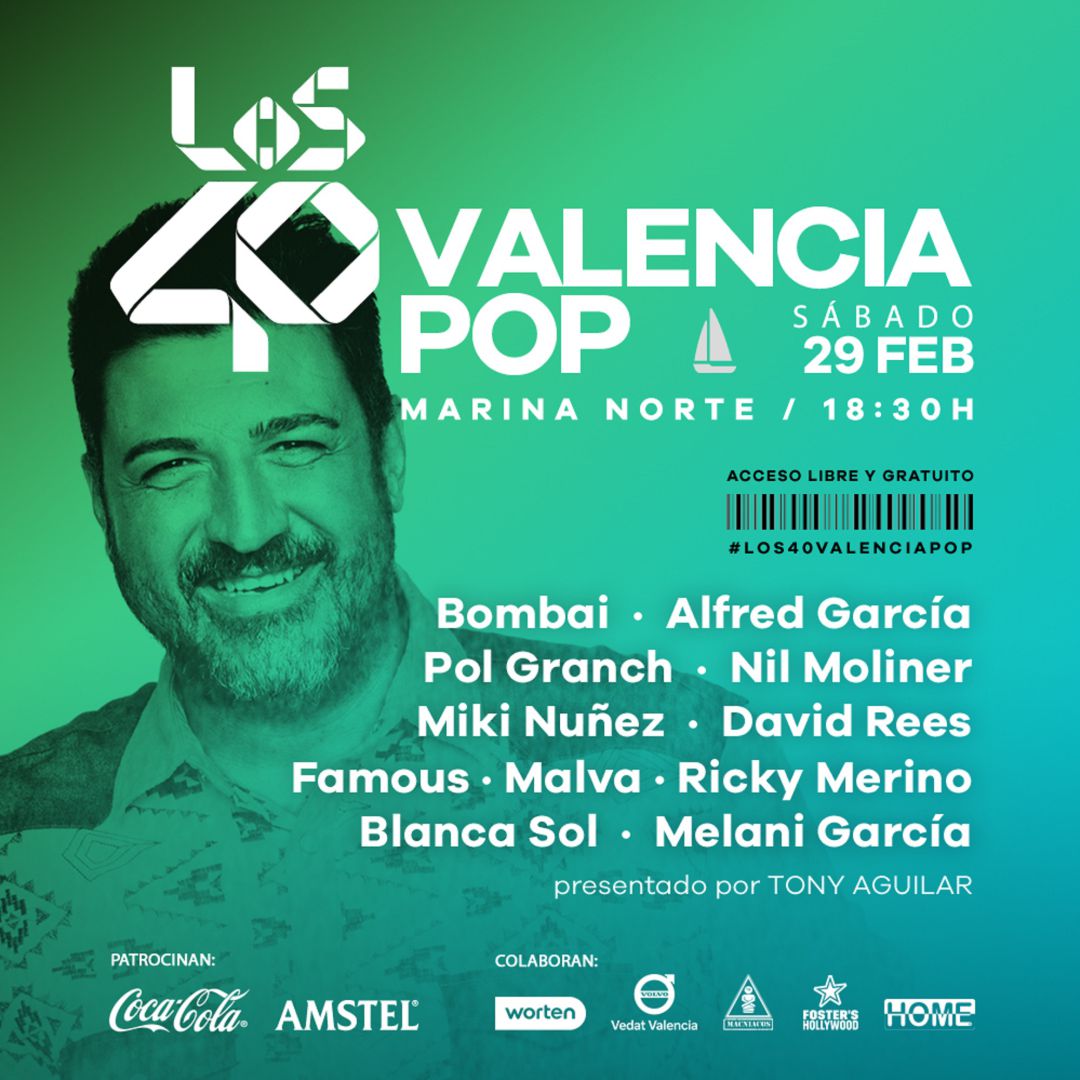 Cartel oficial de LOS40 Valencia POP Cartel oficial de LOS40 Valencia POP