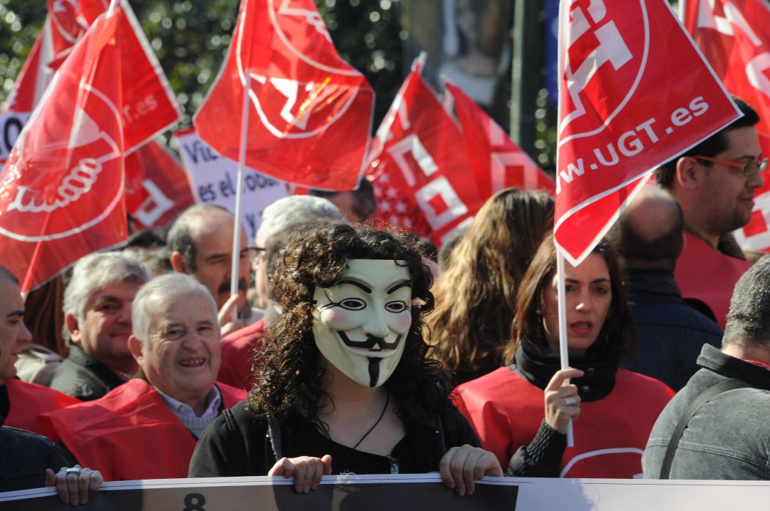 Manifestación en contra de la reforma laboral de 2012, en una imagen de archivo. Manifestación en contra de la reforma laboral de 2012, en una imagen de archivo.
