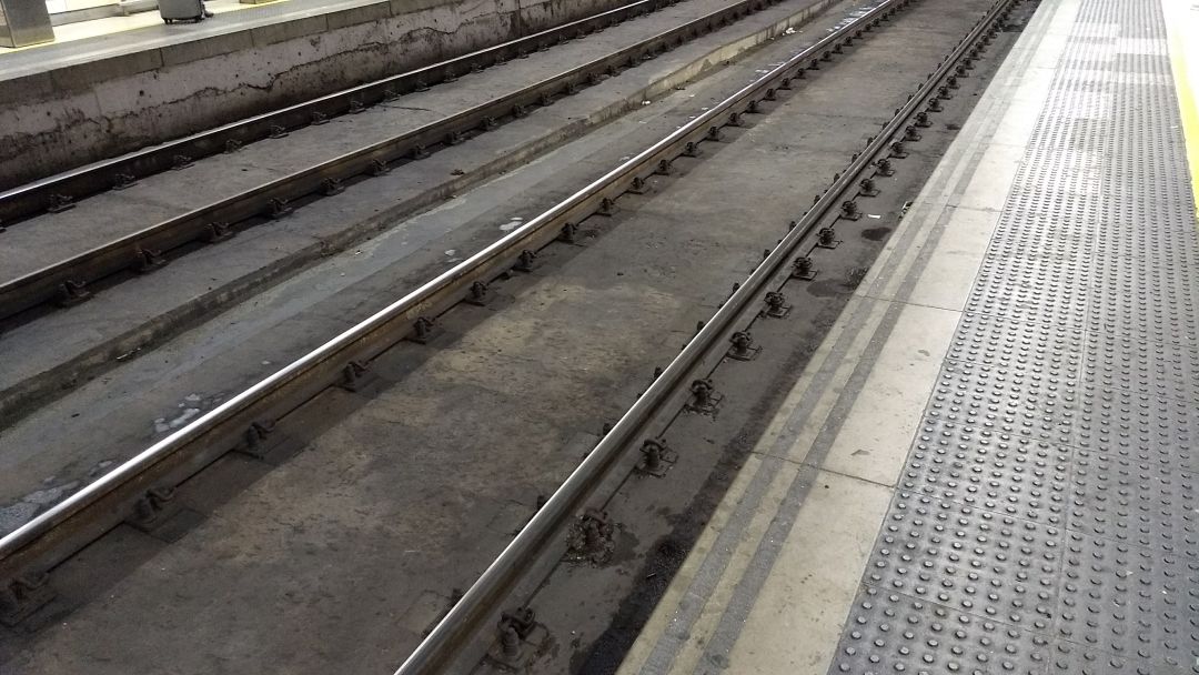 Imatge de les vies de l'estació de Sants, a Barcelona Imatge de les vies de l'estació de Sants, a Barcelona