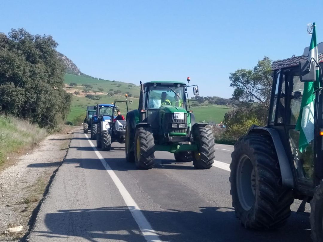 Imagen de una de las protestas de los agricultores Imagen de una de las protestas de los agricultores