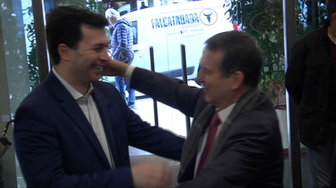 Gonzalo Caballero y Abel Caballero antes de la reunión. Gonzalo Caballero y Abel Caballero antes de la reunión.