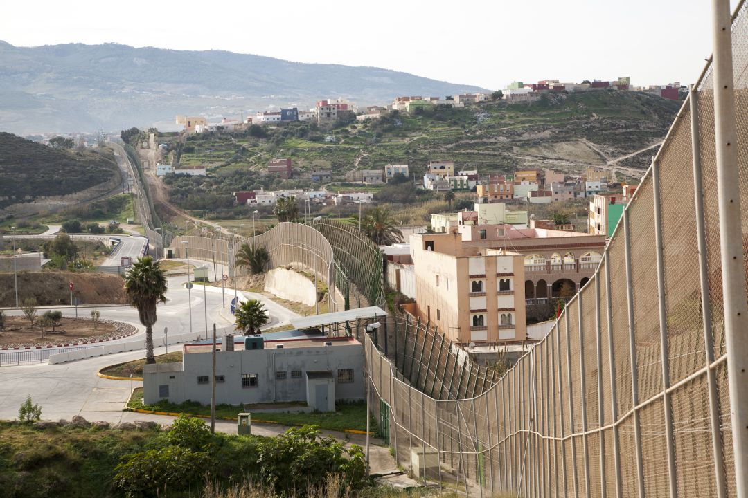 Imagen de la valla de Melilla que separa España de Marruecos Imagen de la valla de Melilla que separa España de Marruecos