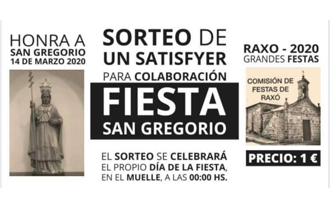 Anuncio del sorteo de un Satisfyer en las fiestas de San Gregorio de Raxó Anuncio del sorteo de un Satisfyer en las fiestas de San Gregorio de Raxó