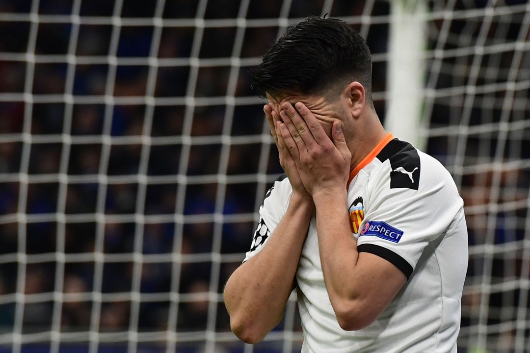 Carlos Soler durante el encuentro Carlos Soler durante el encuentro