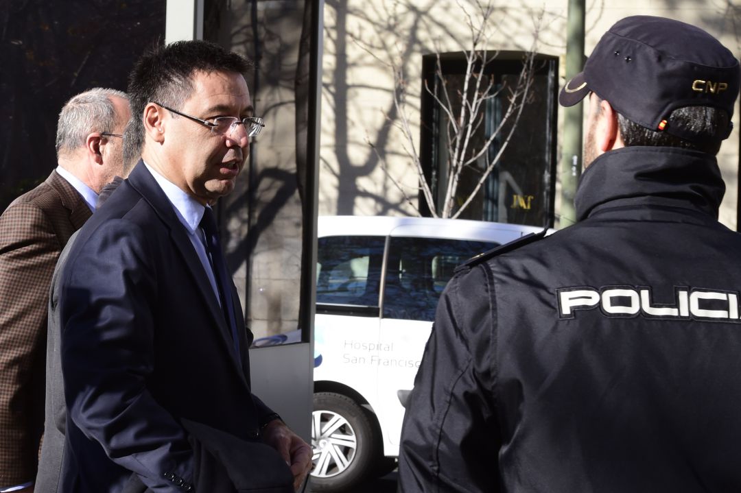 Bartomeu llegando a dependencias judiciales Bartomeu llegando a dependencias judiciales