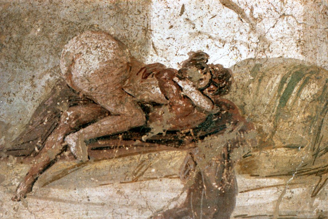 Imagen de la casa de los amantes Pompeya. Imagen de la casa de los amantes Pompeya.