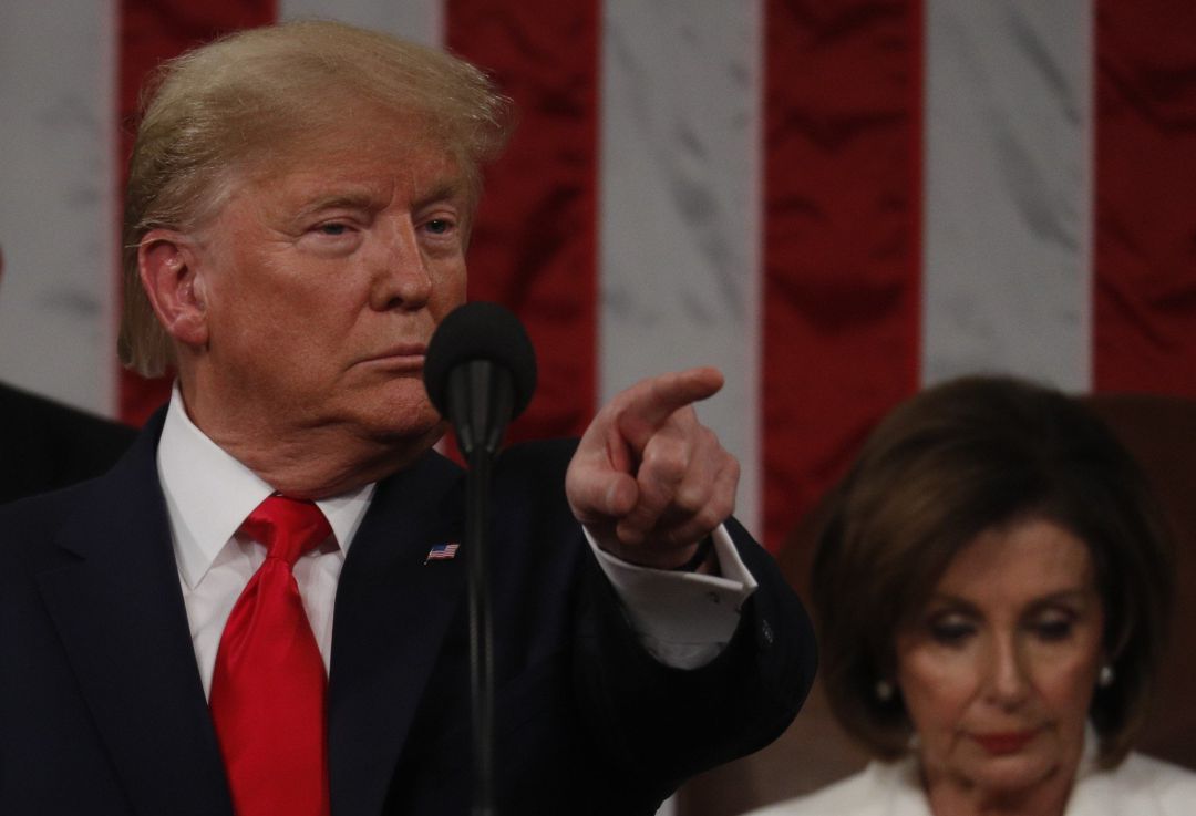 Donald Trump, durante el discurso del Estado de la Unión, el pasado 4 de febrero. Donald Trump, durante el discurso del Estado de la Unión, el pasado 4 de febrero.
