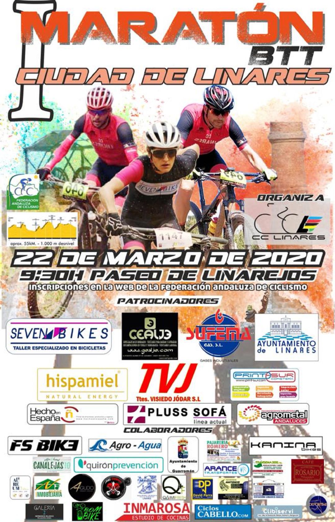 Cartel de la Primera Maratón BBT "Ciudad de Linares" Cartel de la Primera Maratón BBT "Ciudad de Linares"