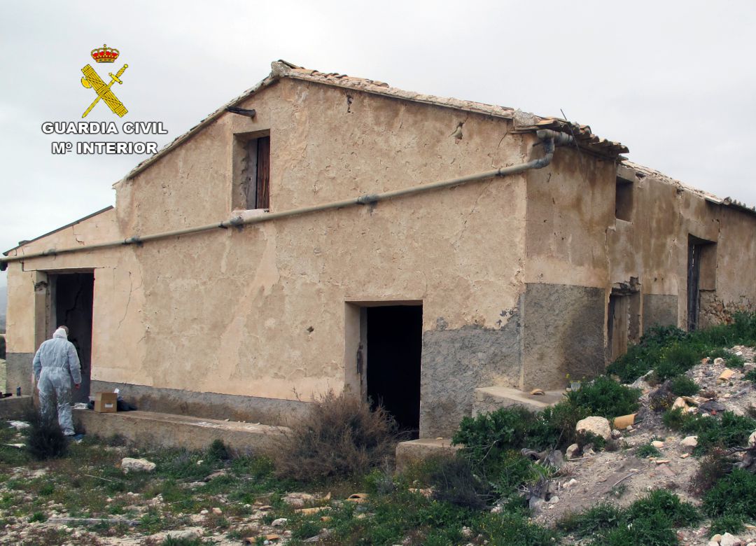 Momento en el que los agentes acceden a la casa abandonada donde se encontraron los cadáveres de los perros Momento en el que los agentes acceden a la casa abandonada donde se encontraron los cadáveres de los perros