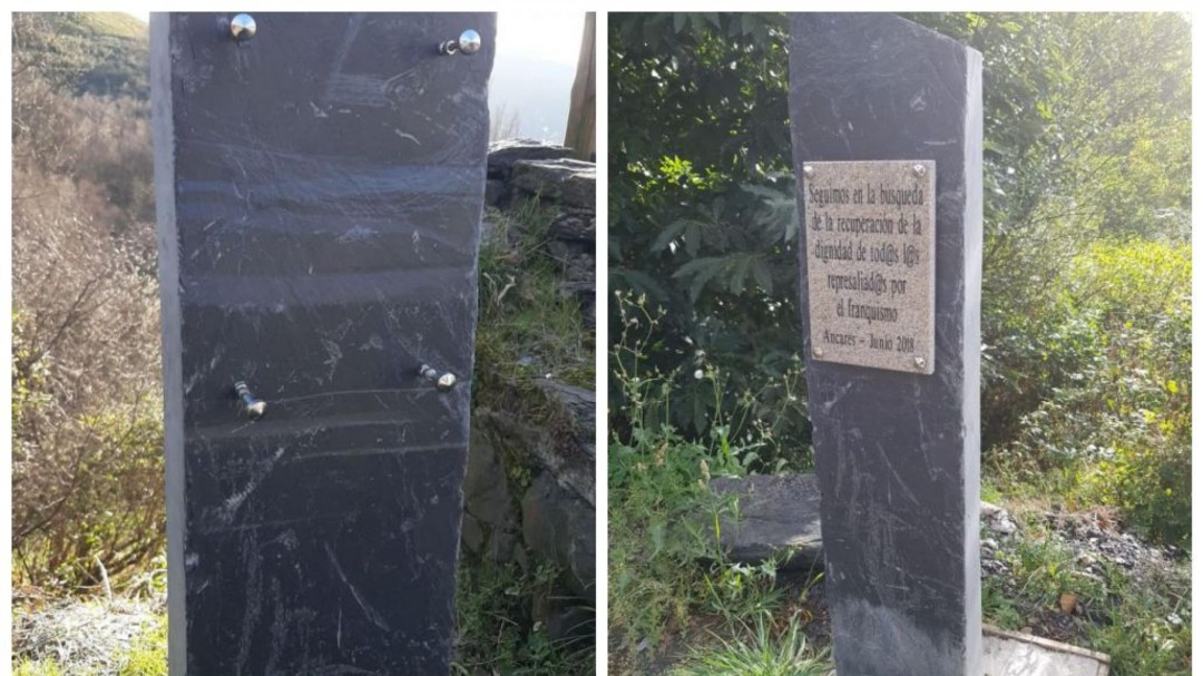 Denuncian la desaparición de una placa en recuerdo de los represaliados en Ancares